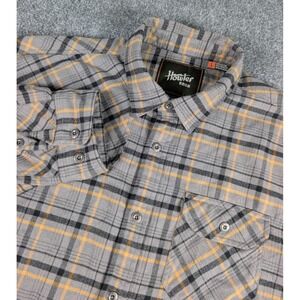 Howler Bros Harkers Flannel Shirt Mens Large Gray Plaid Outdoor
